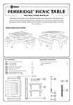 Pembridge Picnic Table Wheelchair Access Instruction Manual