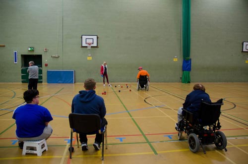 wheelchair users watching sports