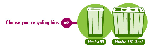 Electra recycling step 1 - choose your recycling bins