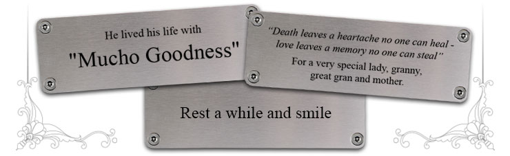 memorial bench plaque examples