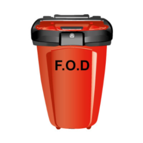 Cut out GIL FOD Bin 7G - bright red and post-mounted