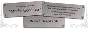 Ideas For Your Memorial Bench Plaque