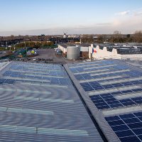 Solar Panels on Warehouse 3 at Glasdon Ltd