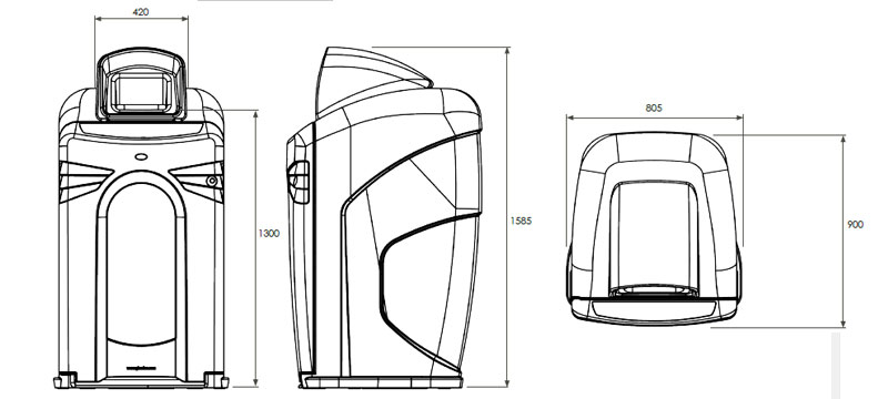 Nexus City 240 Recycling Bin dimensions