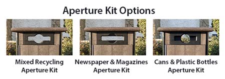 What is this? Origin&trade; 110 Recycling Bin - Aperture Panel Kits