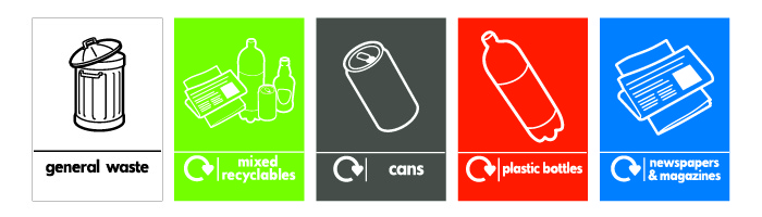 What is this? Origin™ 110 Recycling Bin - Recycling Plaque Graphics