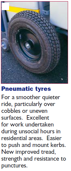 What is this? Pneumatic Tyres for Single Space-Liner™ Orderly Barrow