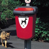 Retriever 35 Dog Waste Bin in Red