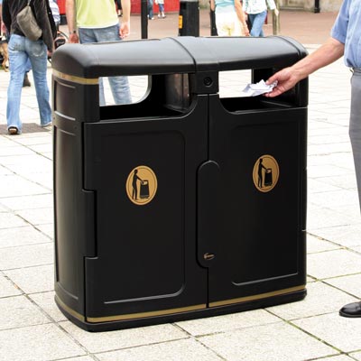 Gemini™ Litter Bin by Glasdon