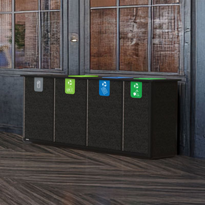 Origin&trade; Infinity Quad 400 Litre Recycling Station 4 Waste Streams