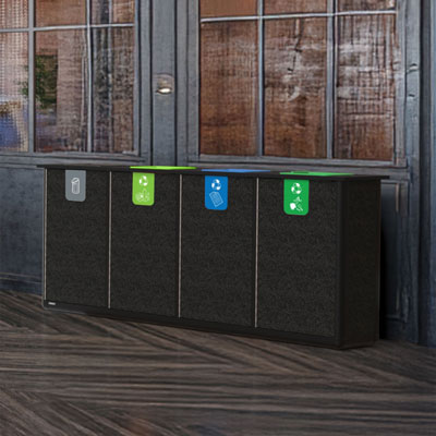 Origin&trade; Infinity Quad 440 Litre Recycling Station 4 Waste Streams