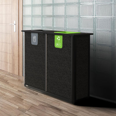 Origin&trade; Infinity Duo 140 Litre Recycling Station Space-Saving Design