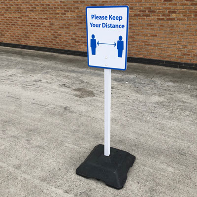 Advisor™ Free Standing Sign Post Portable Post for Fixed Sign