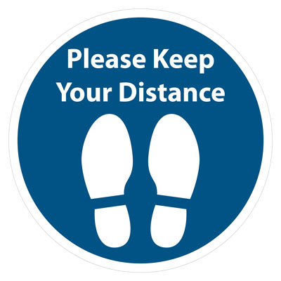 5Pack Social Distancing Stickers Keep Your Distance Floor Shop Warning Signs UK 