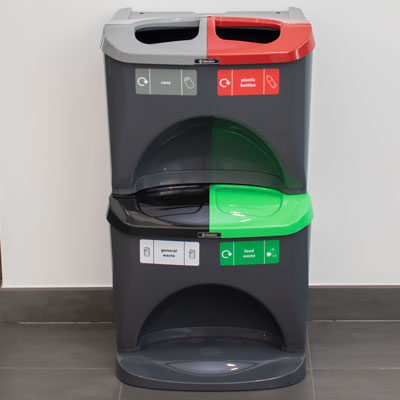 Nexus® Stack 60 Recycling Bins 604S 60 Litres - 4 Waste Streams