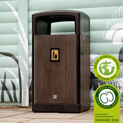 Origin™ Curve 110 Litter Bin Made from Recycled Materials