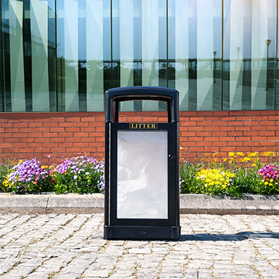 Origin™ Vision 110 Transparent Security Bin Made from Recycled Materials